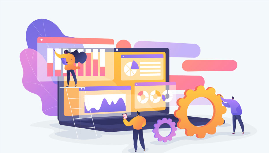 Illustration of content strategy and SEO for small business websites